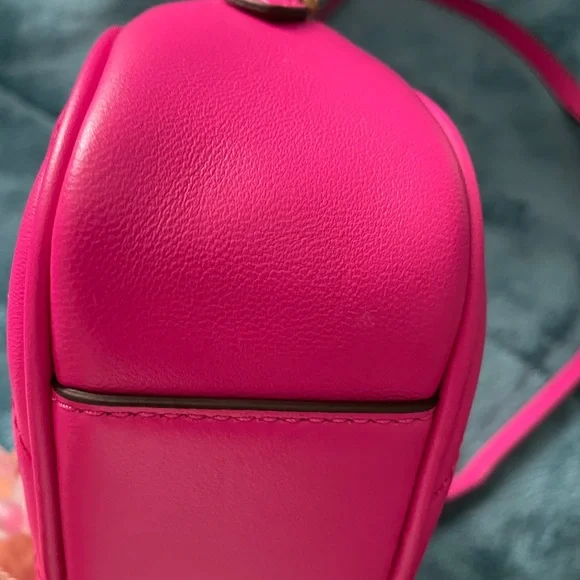 Tory Burch Pink Chevron Quilted Crossbody - Picture 10 of 12